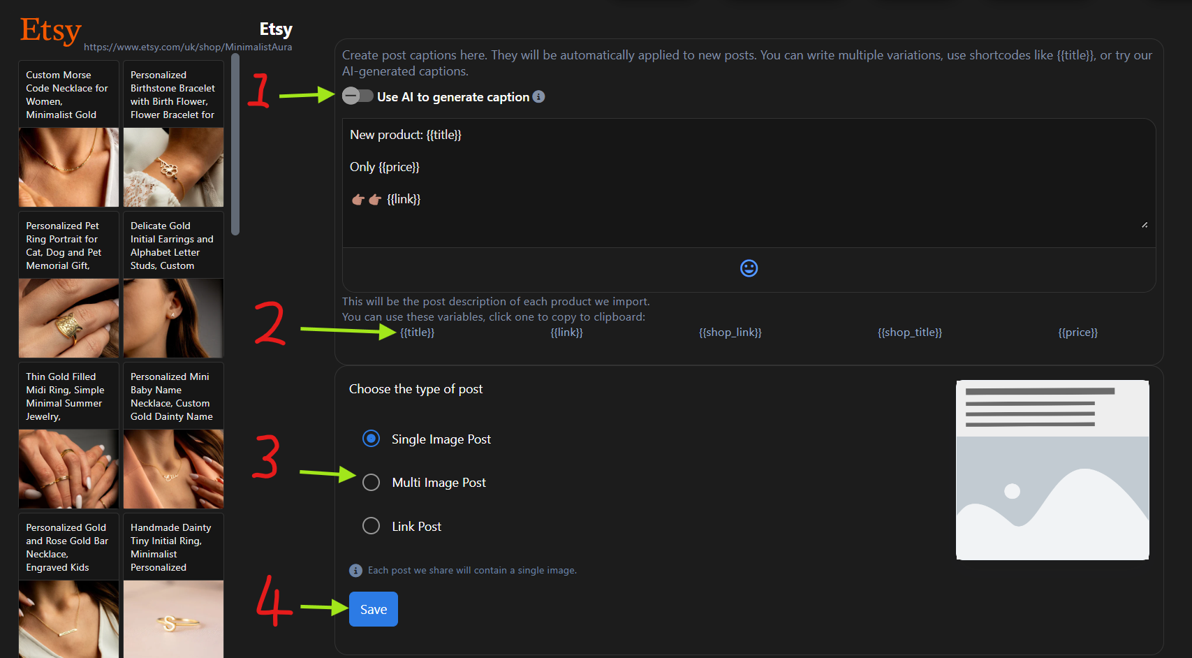 Choose Import Settings