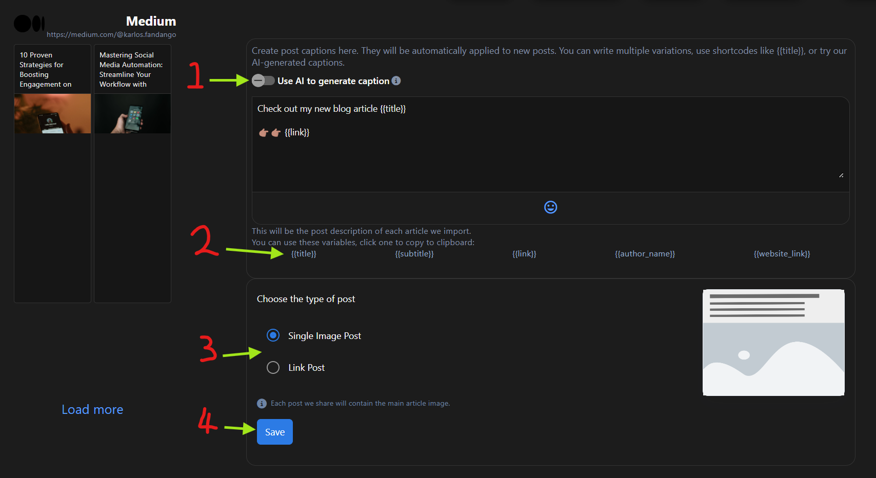 Choose Import Settings