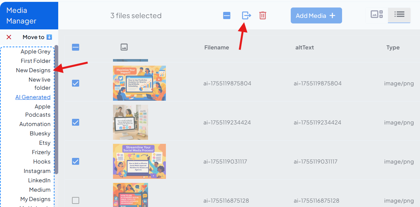 Media Manager Custom Folders Media Manager Custom Folders
