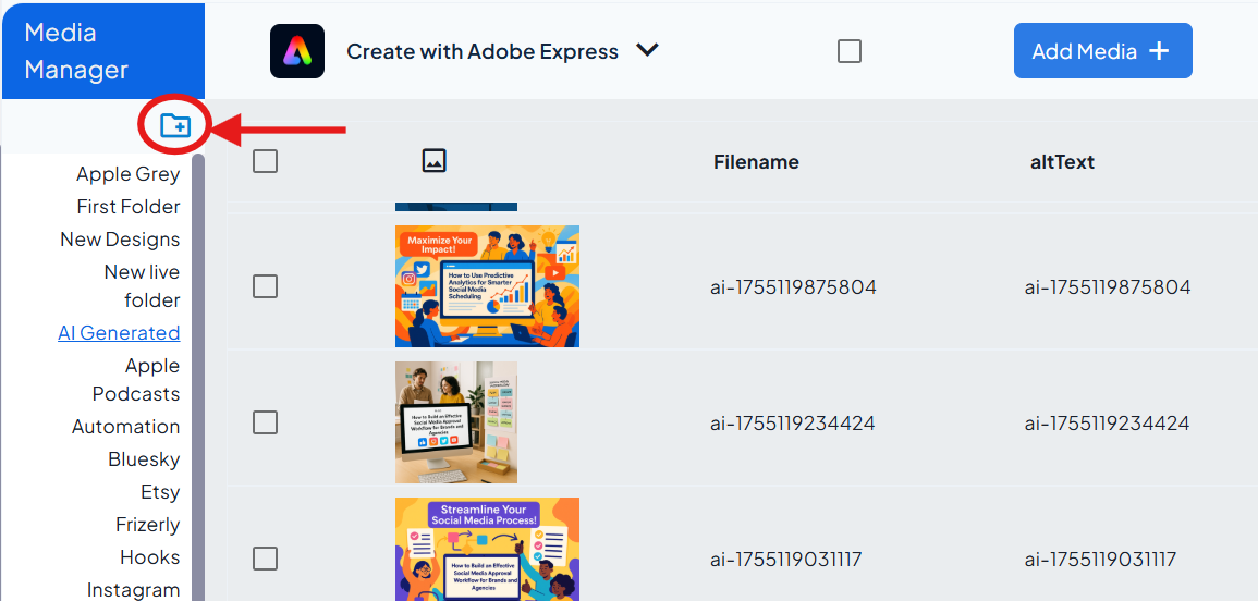 Click New Folder Click New Folder