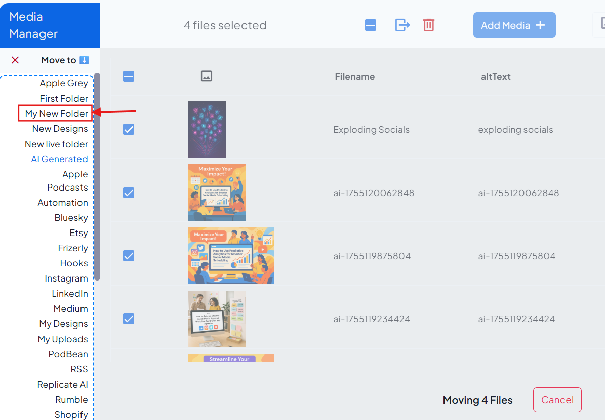 Click on the destination folder Click on the destination folder